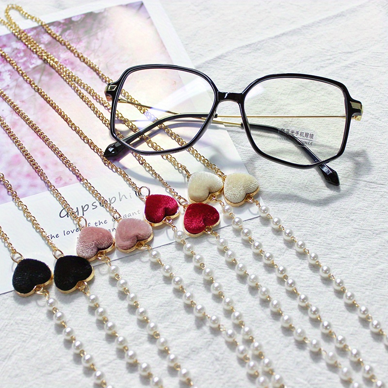 1pc mask chain velvet pendant pearl mask Temu