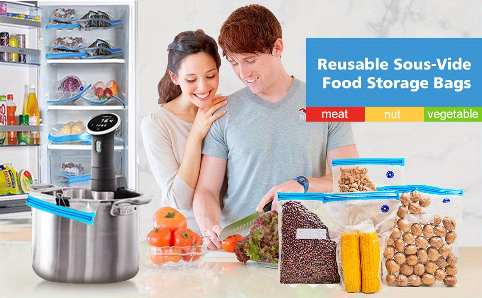 15pcs food vacuum storage set including a mini electric vacuum machine and food vacuum storage bags a handheld mini electric vacuum pump three sizes of food sealing bags 6p 8 5 x 8 in 3p 11 x 10 in 2p 13 11 in 11 vacuum sealed zipper bags 1 electric pump 2 white sealing clips and 1 dehumidifying cup with three specifications of food vacuum zipper bags for vacuum storage and preservation in the refrigerator details 0