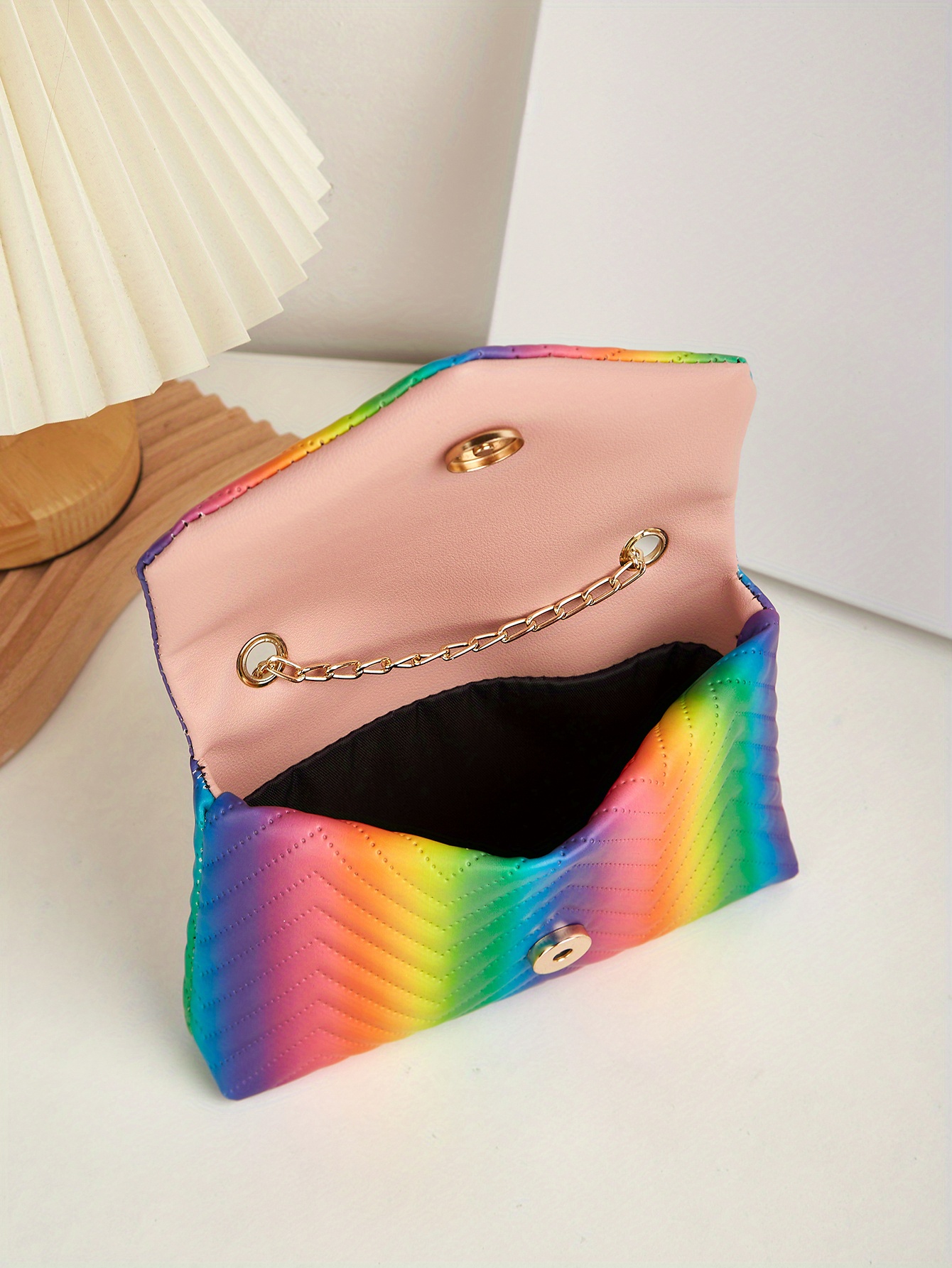 Quilted store rainbow purse