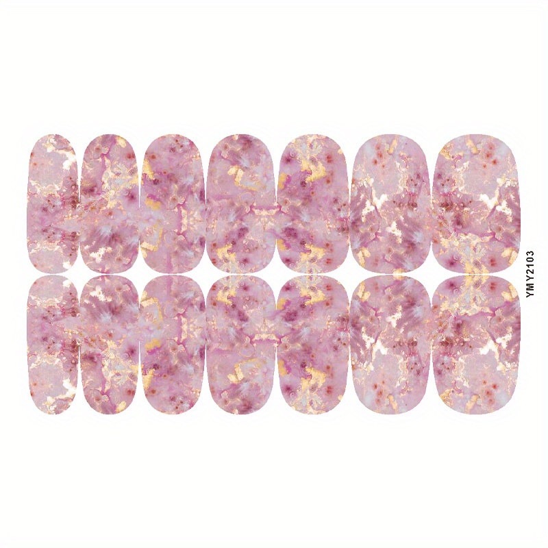 Marble Self-Adhesive Nail Polish Stickers - Manicure Decoration Kit
