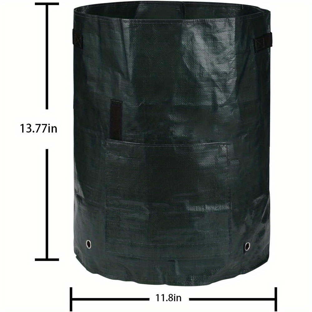 1pc Potato Growing Bags, Durable Fabric Garden Planter Pots With Flap & Handle, Pots, Planters & Container Accessories, 7 Gallon 30x35cm,
