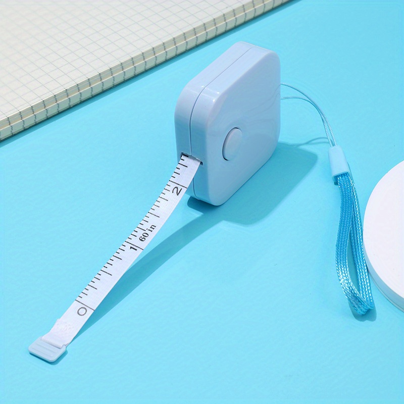 1pc 1.5m/60in Adorable Mini Retractable Cloth Measuring Tape For