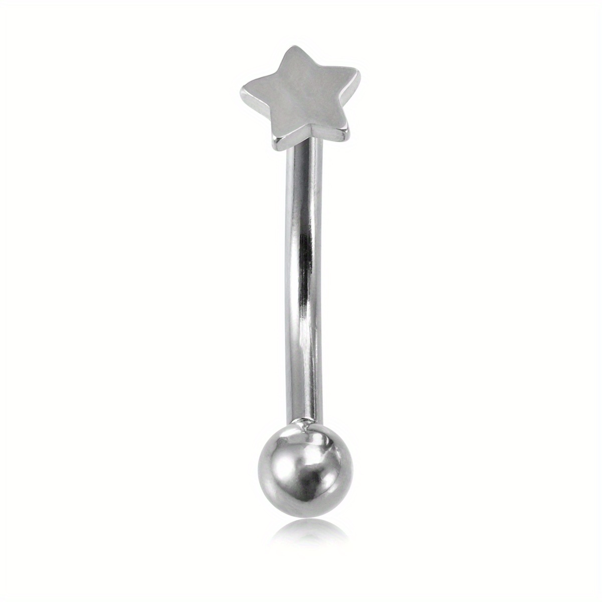 Flower Cross Stainless Steel Eyebrow Piercing Curved Barbell - Temu