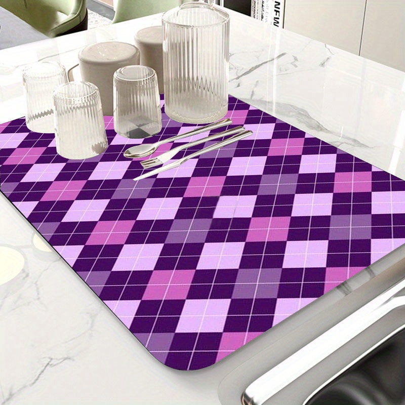 1pc-boho-dish-drying-mat-vintage-geometric-style-rubber-draining-mat