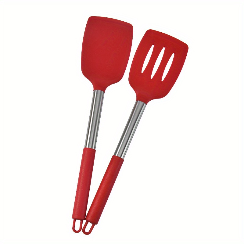 Heat Resistant Silicone Turner Set Nonstick Slotted Spatula - Temu