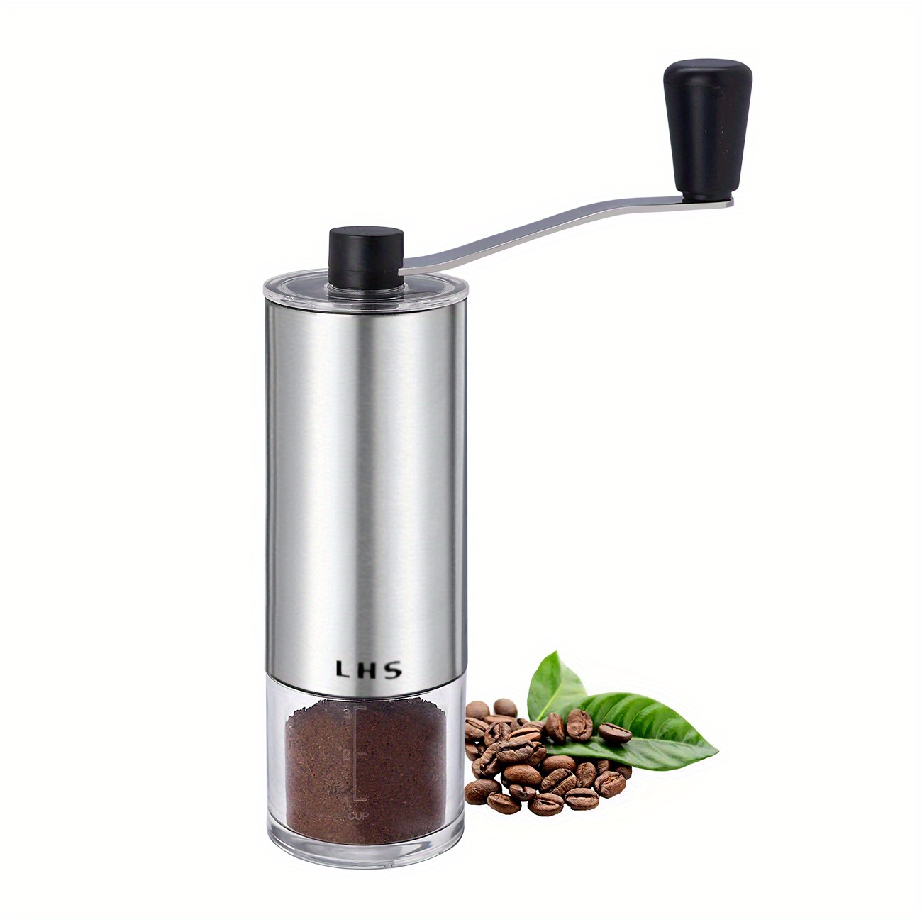  Coffee Grinder Manual Spice Nuts Grinding Herb Mill Stainless  Steel Machine Thickness Adjustable Hand Crank Tool(Silver) : Home & Kitchen