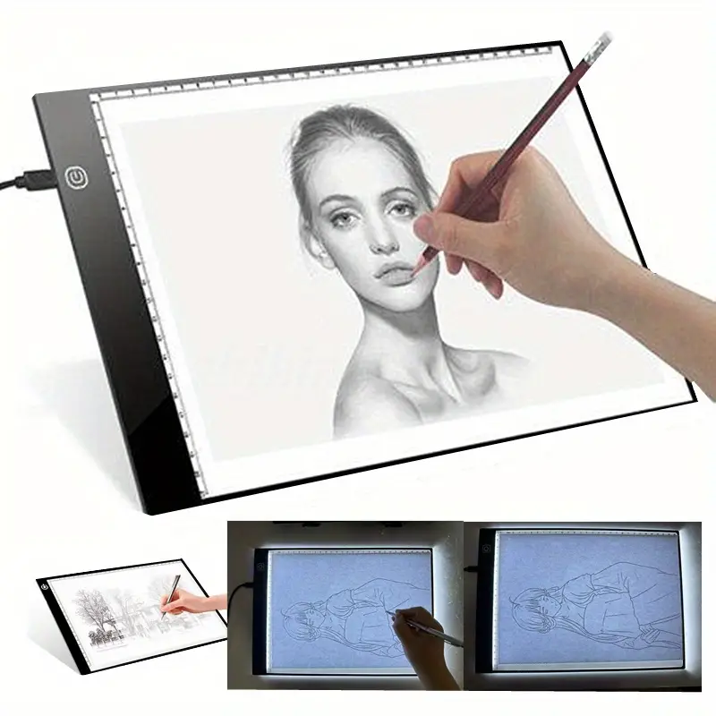 a4 digital graphics tablet led light box pad for writing painting drawing tracing usb electronic art copy board details 1