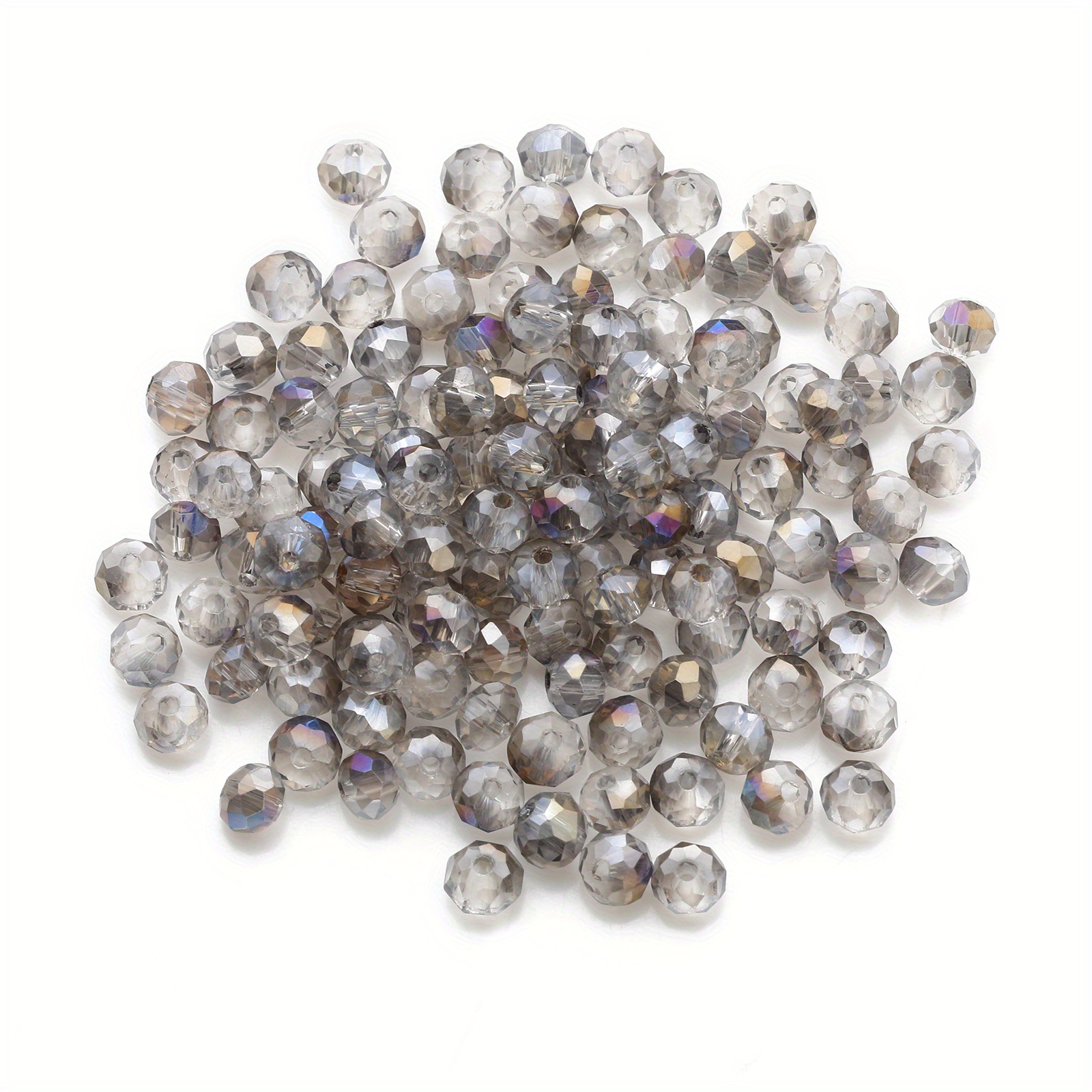 130pcs 4mm Czech Facet Rondelle Glass Beads Jewelry Making