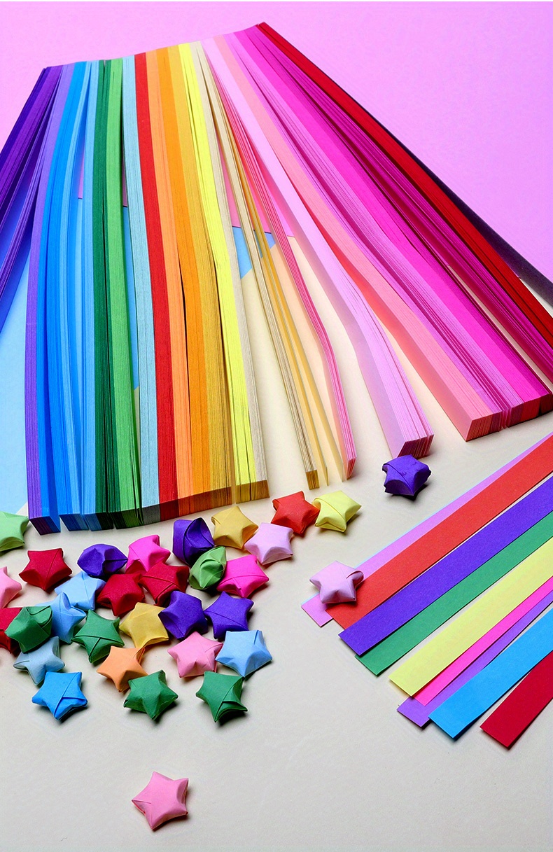  Mluchee 2340 Sheets Origami Stars Paper Strips Double Sided  Lucky Colorful Star 25 Colors Decoration Folding Paper for Gifts Arts  Crafting Supplies, School Teaching, DIY Projects : Arts, Crafts & Sewing