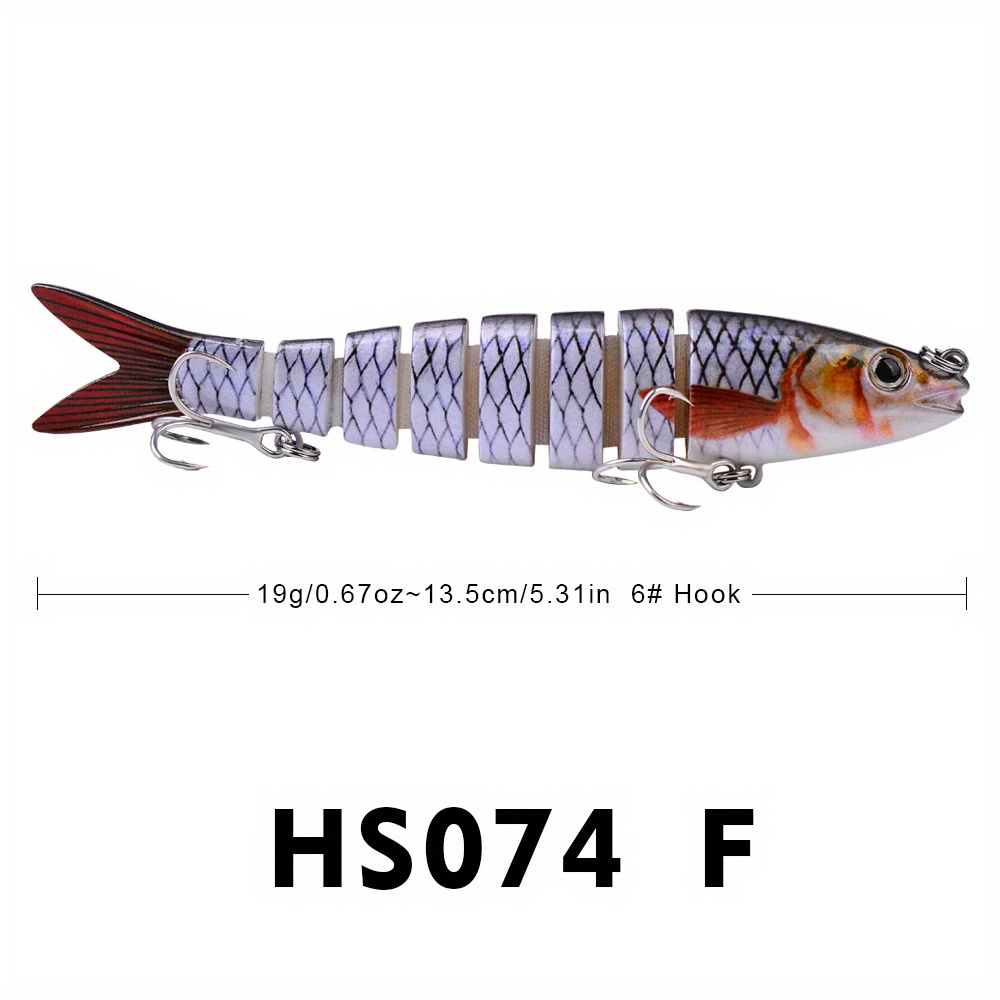 PROBEROS Fishing Lures Multi Jointed Segment Swimbait Life-Like Hard  Crankbaits Bait Pesca for Trout Bass Pike Musky Fishing with Black Treble  Hooks 3.94inch/0.43oz Mixed Color: Buy Online at Best Price in UAE 