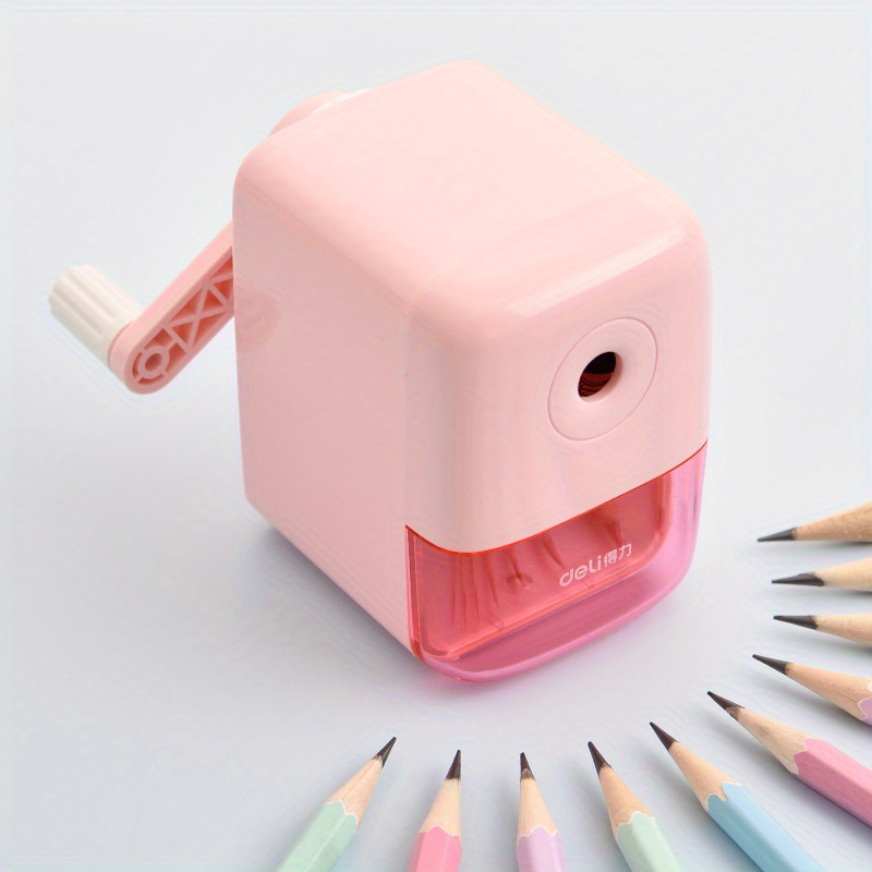 Pencil Sharpening Machine,pink Pencil Sharpener Hand Crank Manual Sharpener  Animal Cartoon