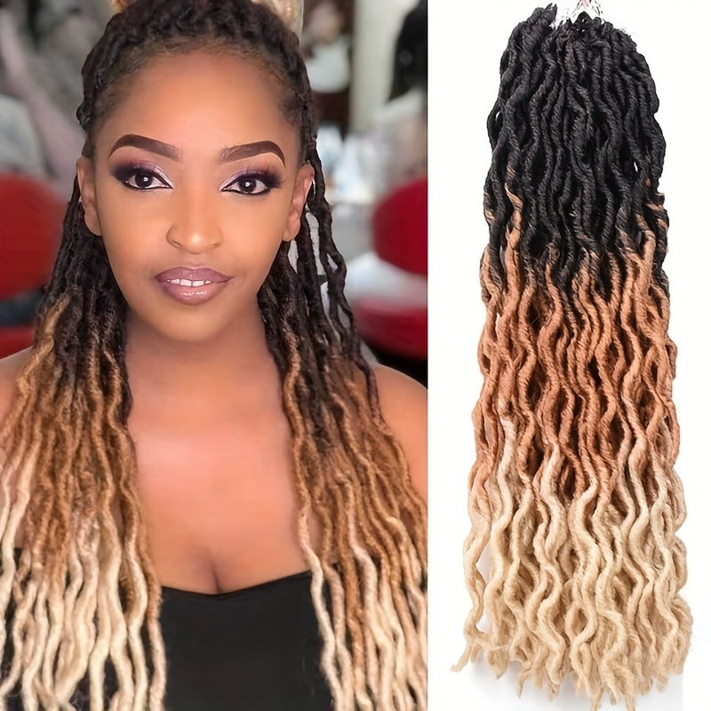 FANCEE Faux Locs Crochet Hair 8 Inches Short Curly Dreadlocks for Black  Women Pre Looped Wavy Soft Dreadlocks Ombre Blonde Crochet Dreads Braiding  in