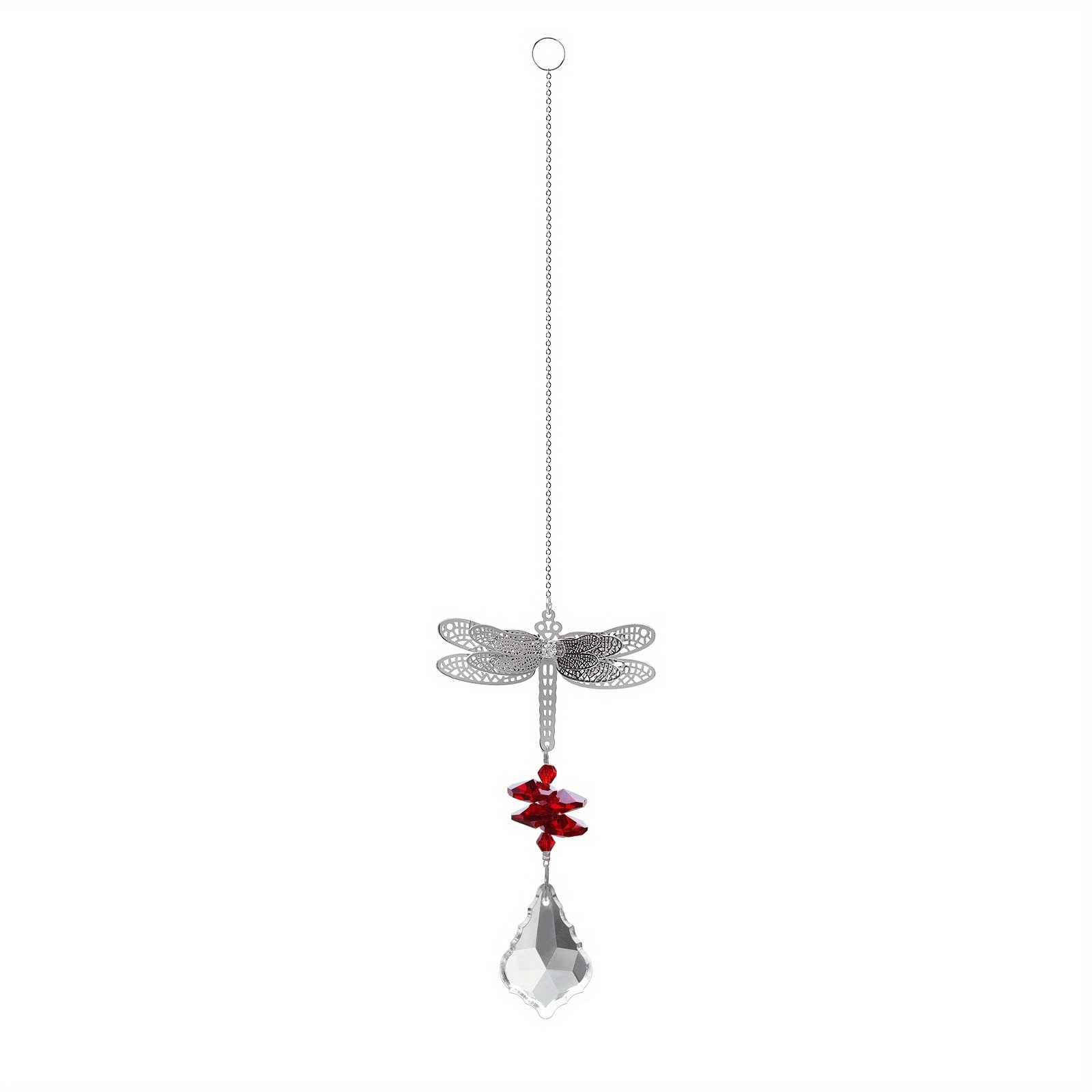 Dragonfly Crystal Pendant Colorful Hanging Ornament