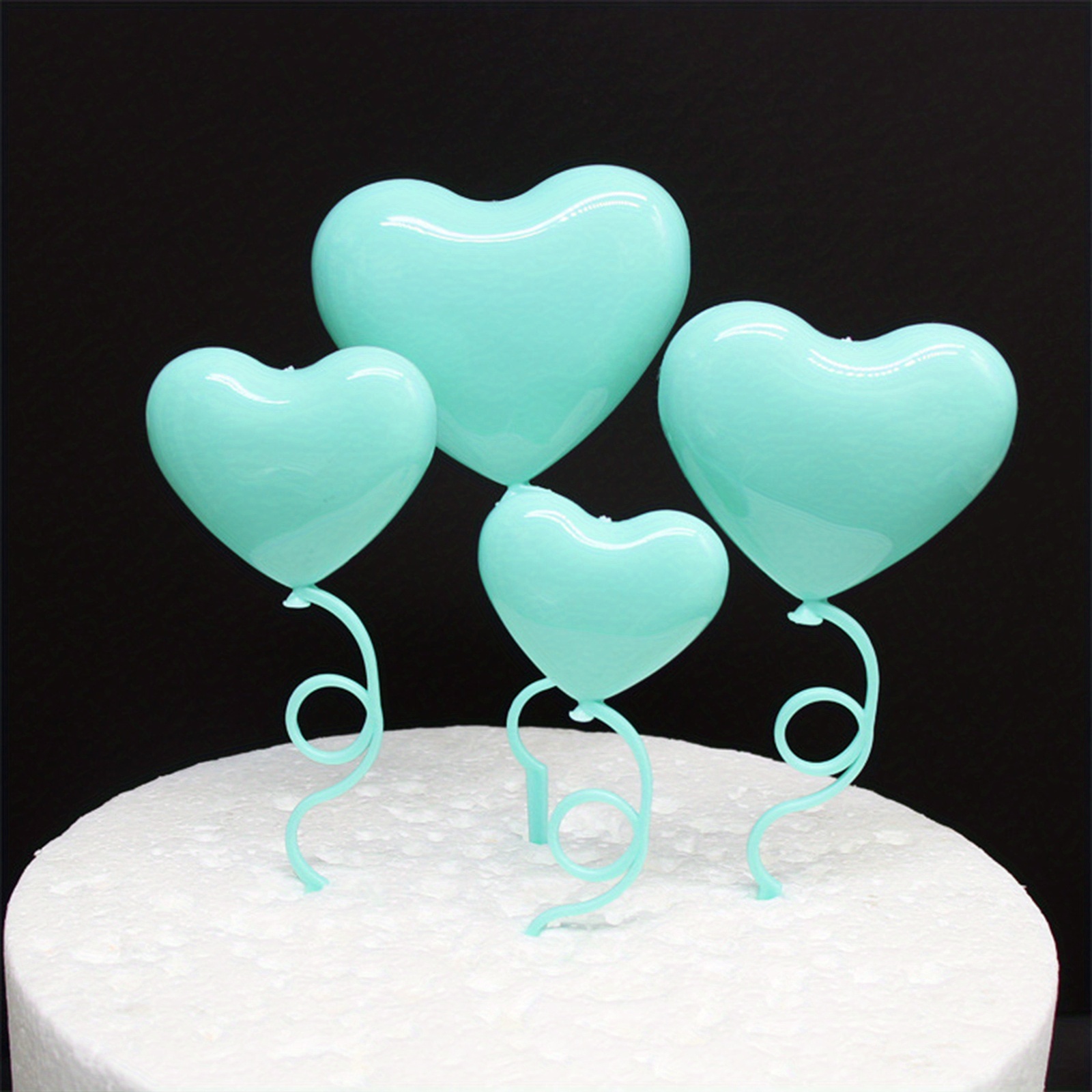 Plastic Hearts Freefolded Heart shaped Cake Cards Dessert - Temu