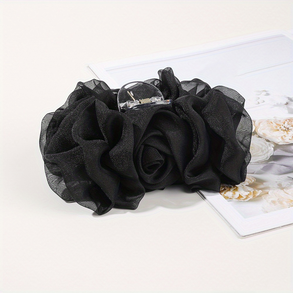 Elegant Bowknot Decor Hair Claw Clip Large Hair Grab Clip Hair