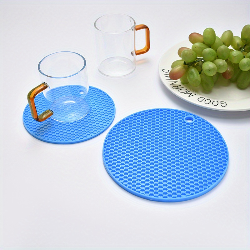 1pc Silicone Heat Insulation Mat, Bowl & Pan & Table Protector, Cupholder,  High Heat Resistant