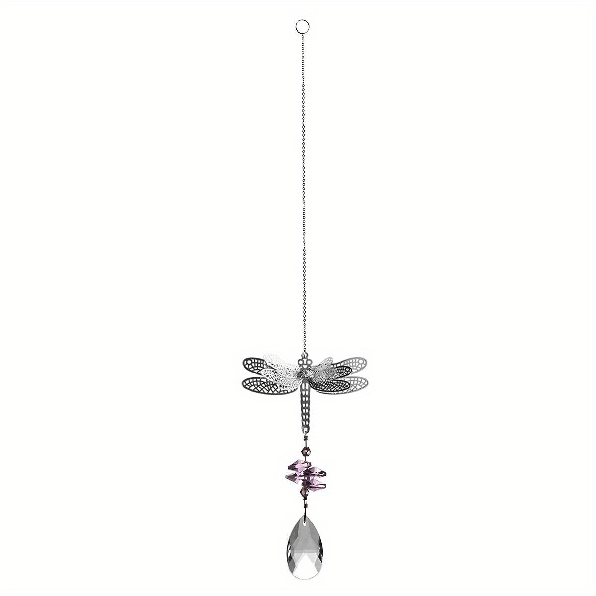 Dragonfly Crystal Pendant Colorful Hanging Ornament