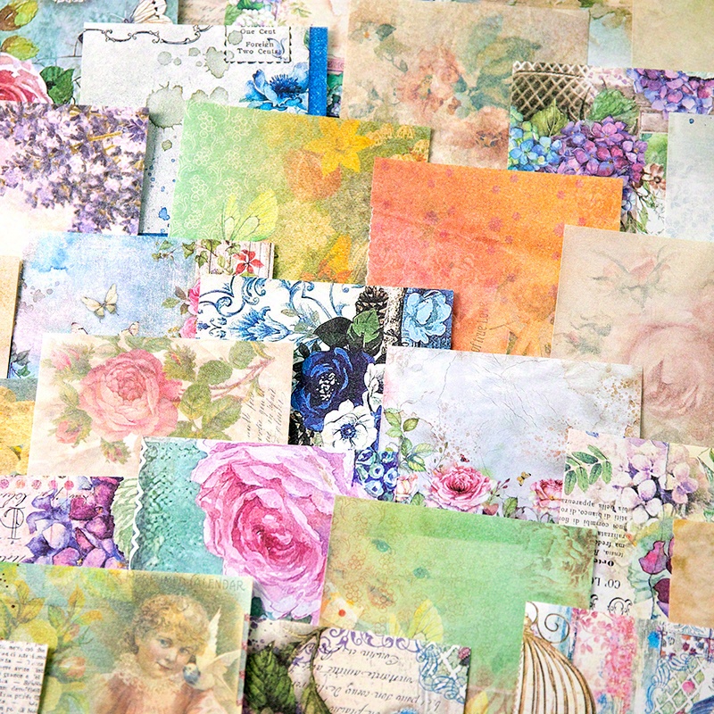 Vintage Floral Rose Paper Perfect Diy Collages Scrapbooking - Temu