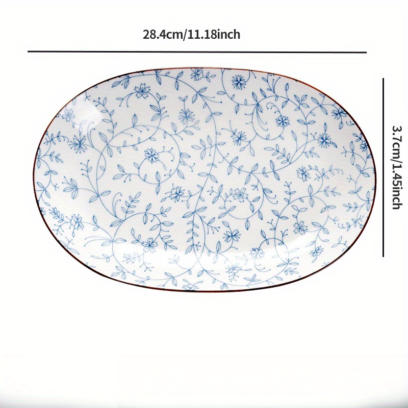 1pc Ceramic Dinnerware Rice Bowl Dinner Plate Fish Plate - Temu