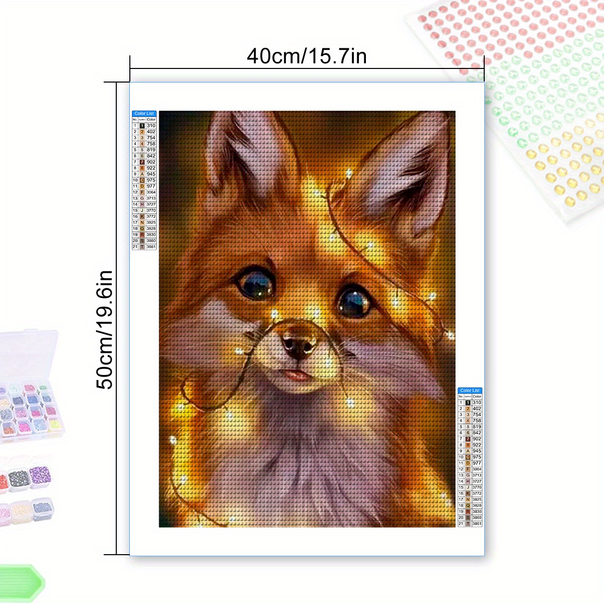 Fox Diamond Painting Kits 5d Diy Diamond Art Kits Round Full - Temu