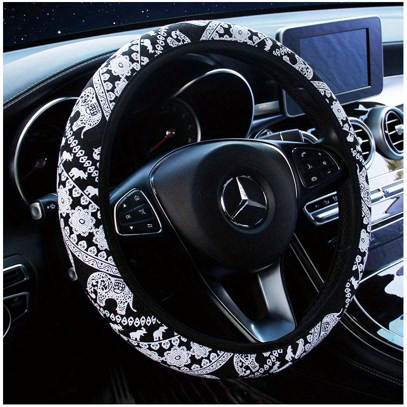 Starry Sky Car Steering Wheel Cover Fashion Universal No Inner Ring Elastic  Band Elastic Washable Cloth Handle Cover - Temu