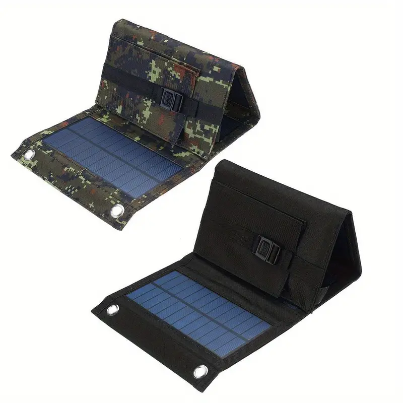 1 kos Vodoodporni solarni paneli Prenosni zložljivi Dual 5V USB Solarni Panel Polnilnik Power Bank Za Baterijo Telefona podrobnosti 1