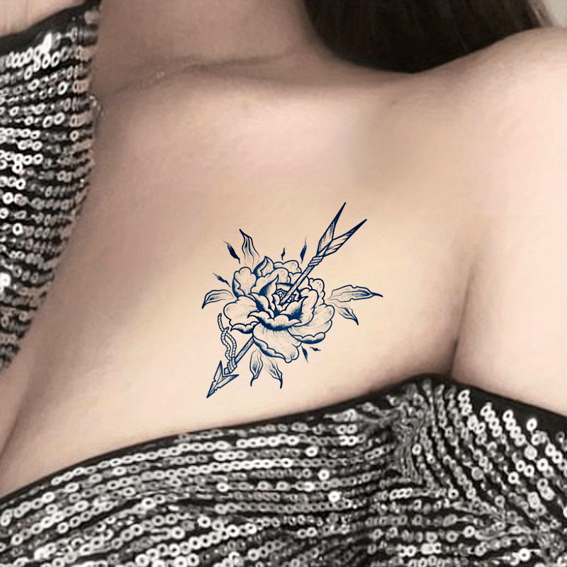 Herbal Juice Phoenix Tassels Tattoo Stickers for Women Arm