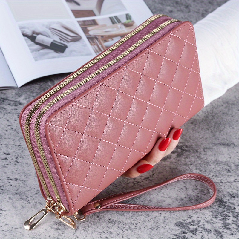 Women's Trifold Quilted Wallet, Long Coin Purse, Classy Clutch Handbag With  Wipper Cash Wallet, Card Organizer - Temu Japan