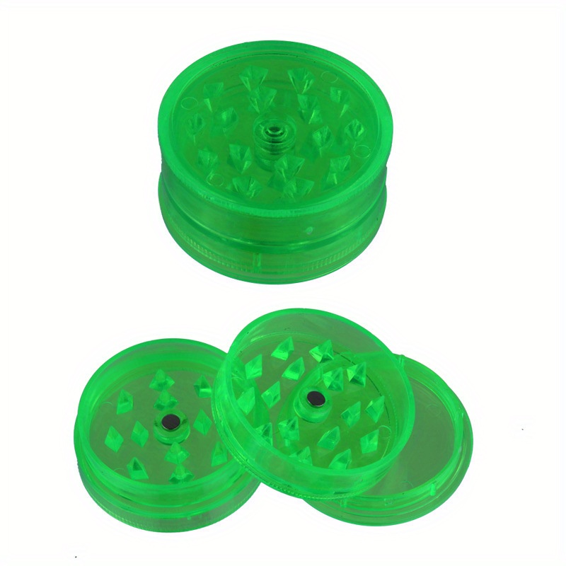 Portable 2 Layers Plastic Herb Grinder Tobacco Shredder Plain Spice Hand  Crusher