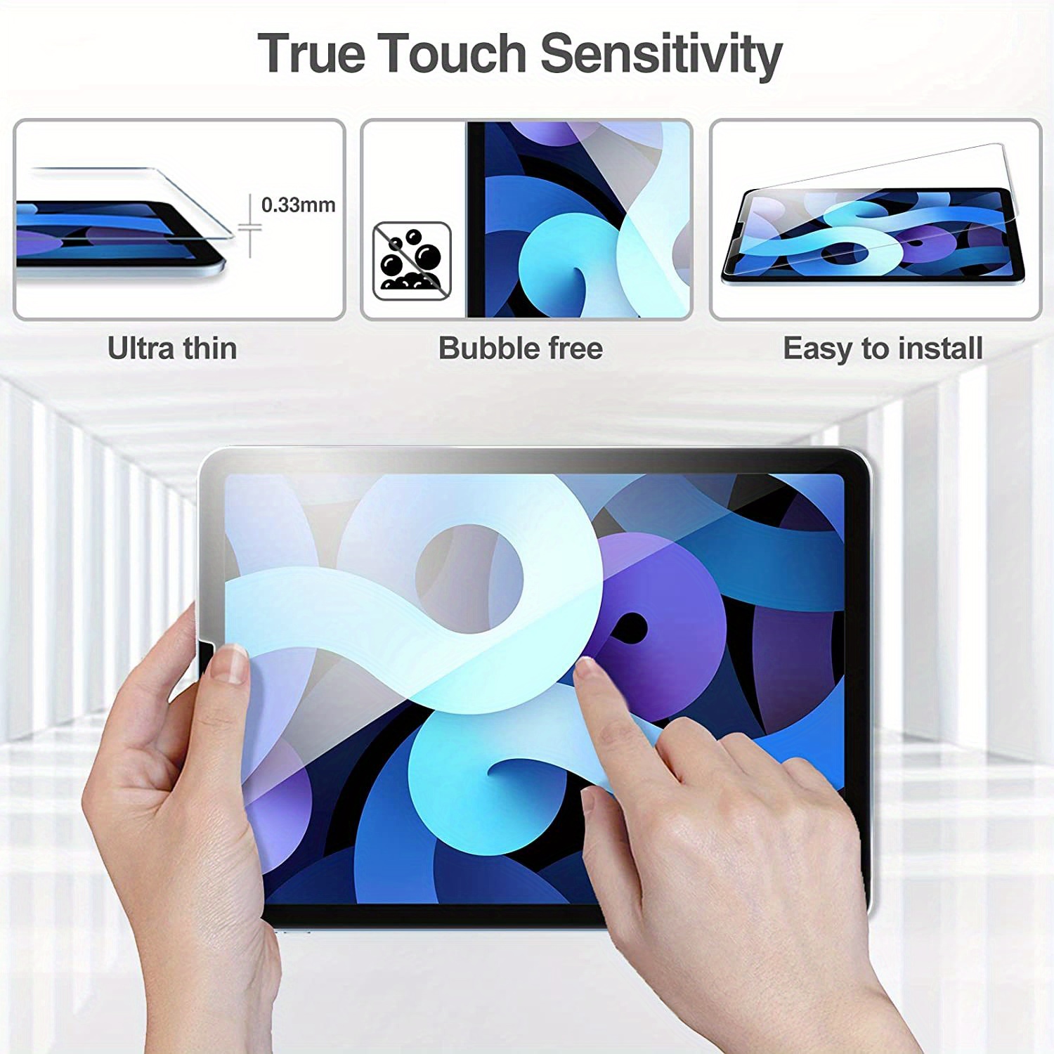 Tempered Glass Screen Film Guard Screen Protector Ipad Air 5 Temu