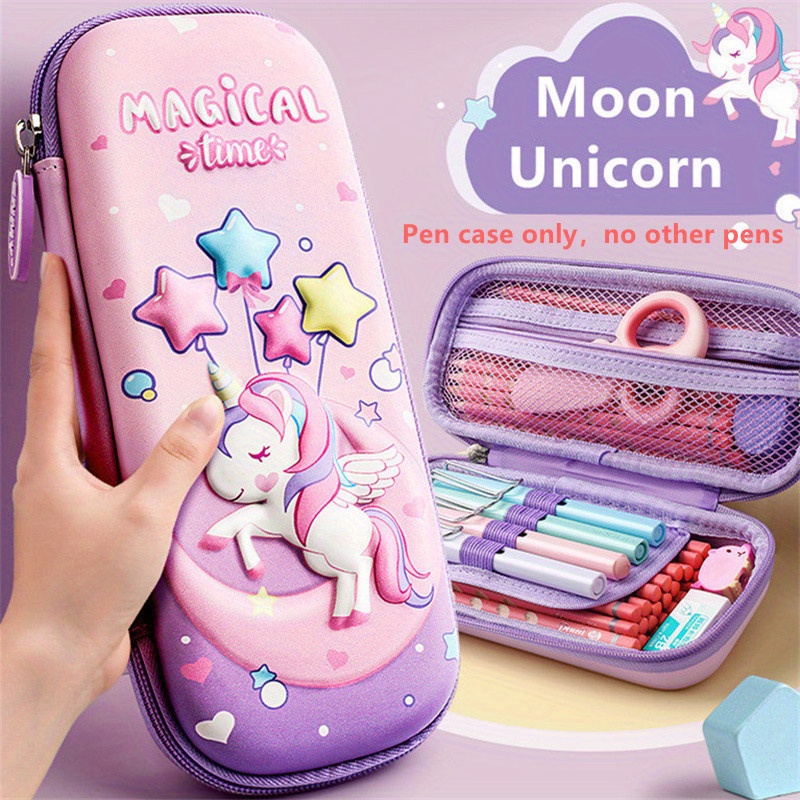 Unicorn Pencil Case for Girls,3D Cute Pencil case Large Capacity Pencil Box