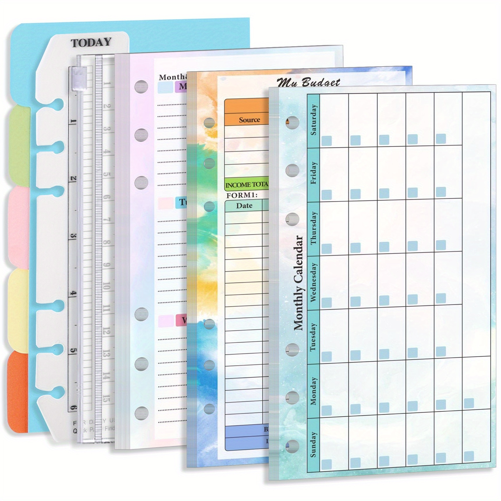 Life 6 Ring A5 Planner Refill, 01 Monthly Plan