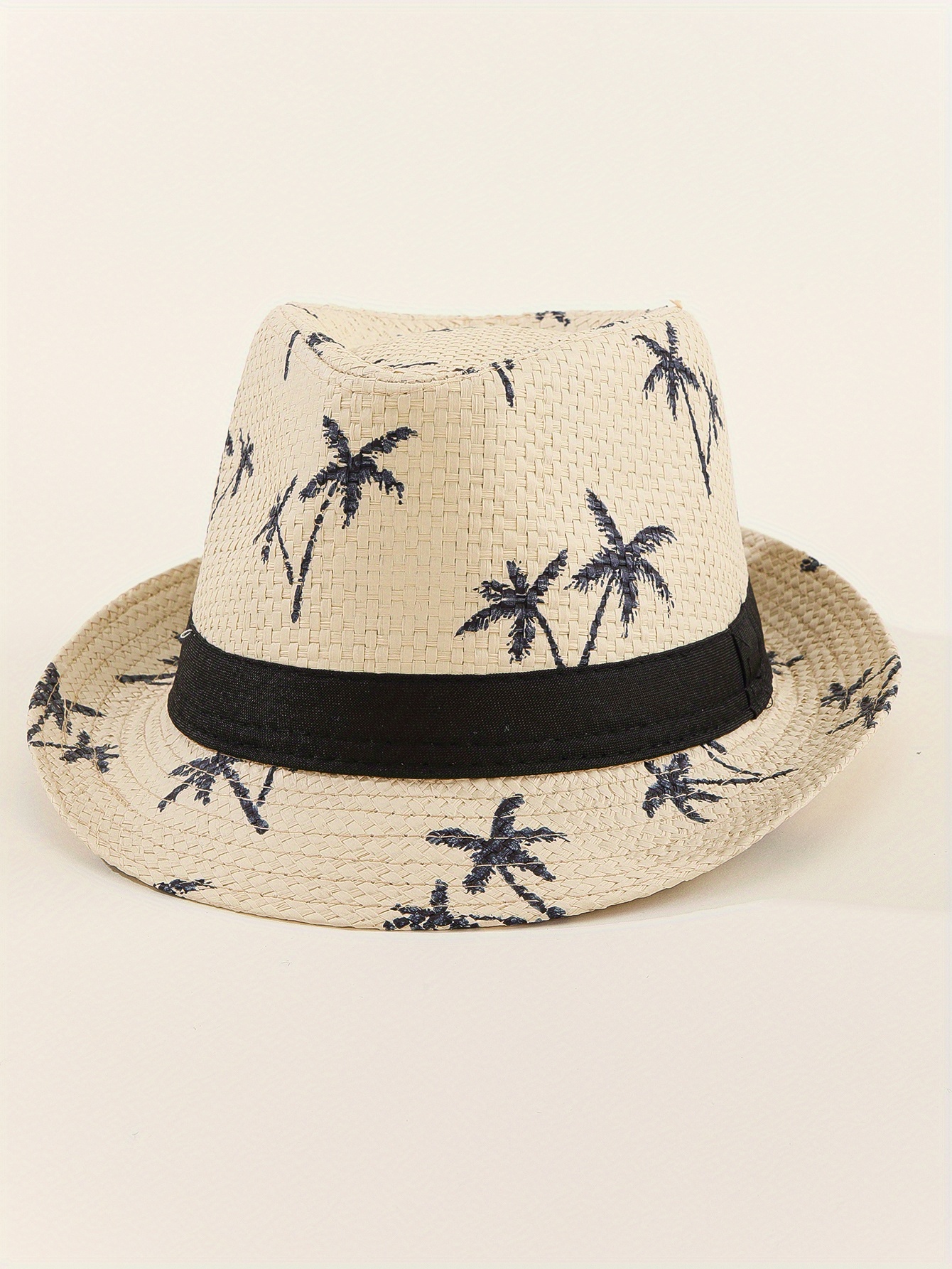 Spring And Summer Top Hat Coconut Tree Jazz Hat Man Outdoor Beach