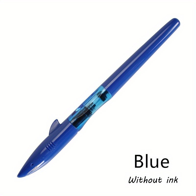 Fountain Pen+ Ink Cartridges Cartoon Shark Shape Fountain - Temu