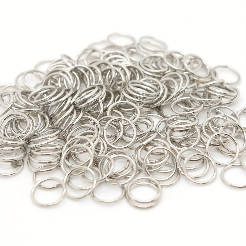 D Shape Closed Jump Rings in Stainless Steel in 3 Sizes appx 150 Total  Pieces - JMKIT1764
