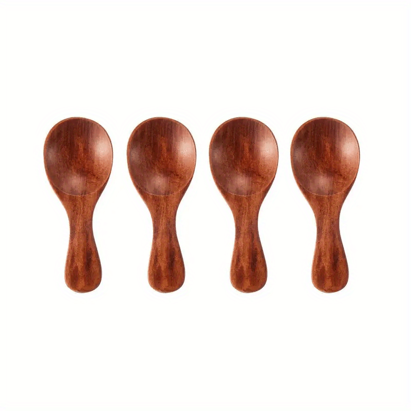 100 pcs Wooden Small spoons Spices Ice Cream Honey Jam Salt Spoon Utensils  New