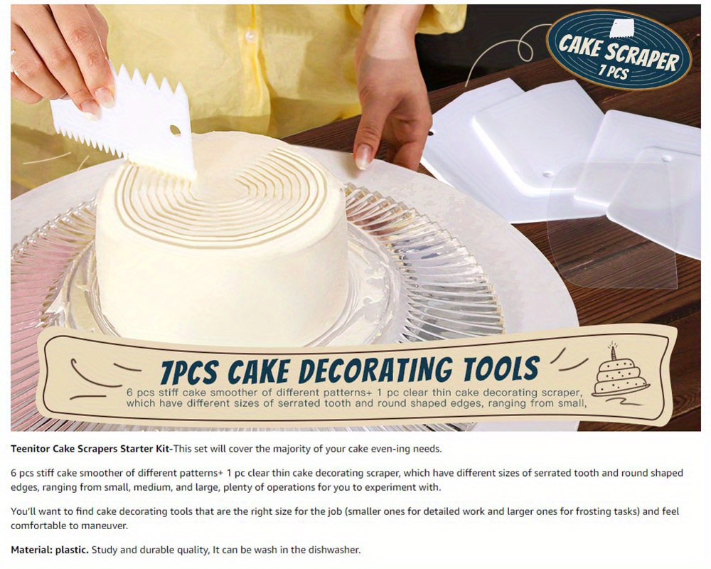 Plastic Cake Decorating Tools Dough Cutter Icing Scrappers - Temu