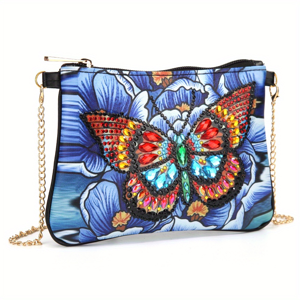 Diamond Painting Craft Art Clutch Purse Bag Kit Butterfly