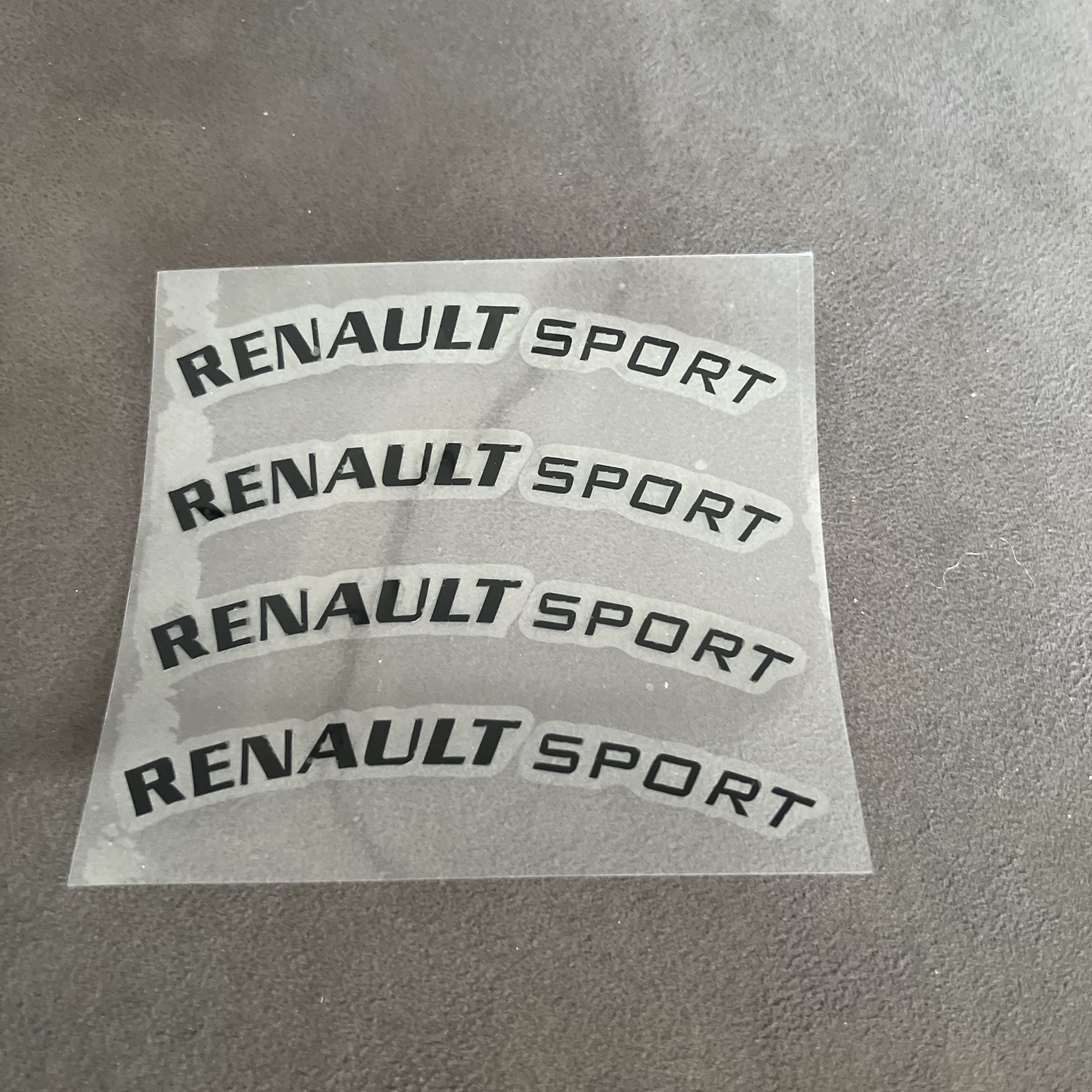 2 Sticker Autocollant RENAULT SPORT RS couleur Noir Clio Twingo