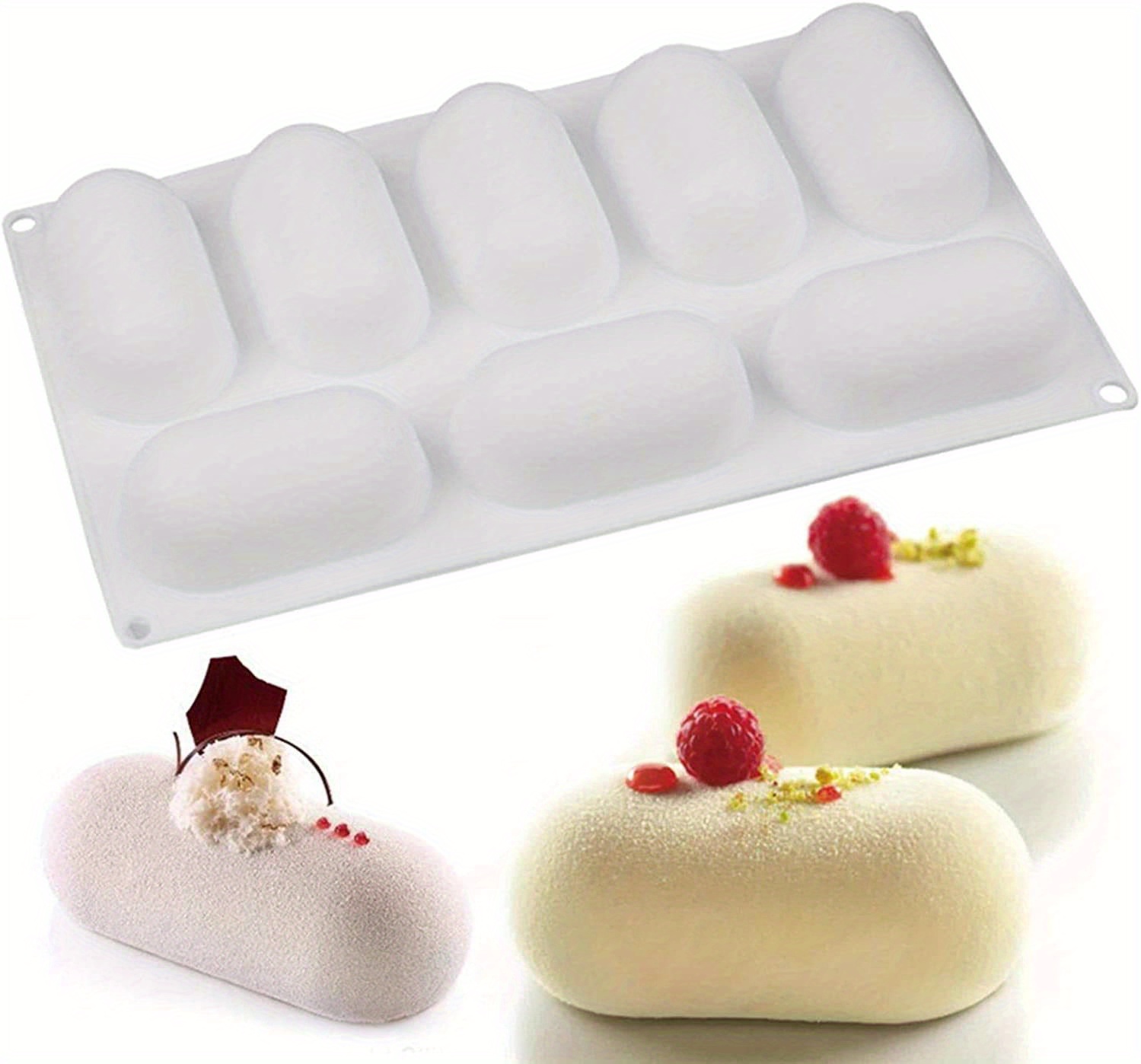 holes oval pillow shaped mousse cake mold baking diy cake Temu
