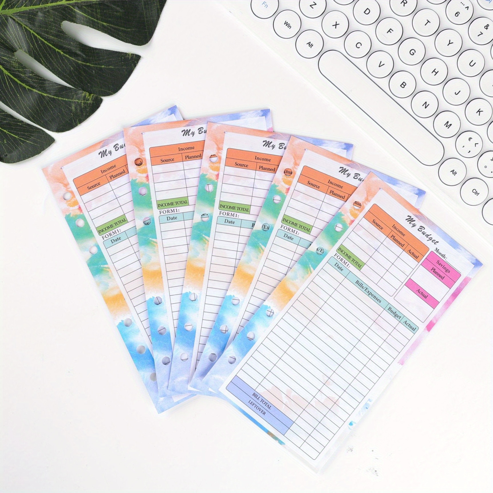 6 hole Loose Leaf Paper Refill Budget Weekly Monthly Planner Temu