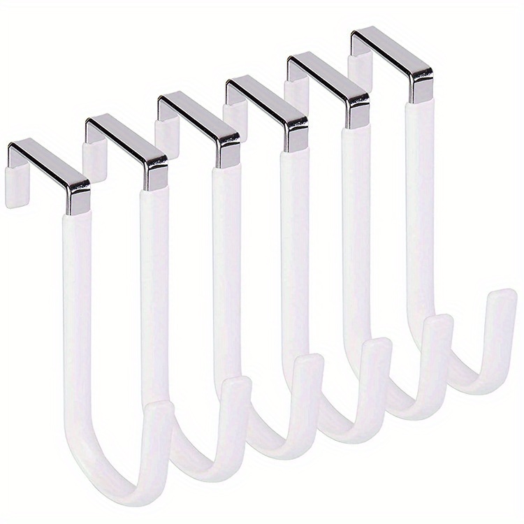  ULTECHNOVO Percha de metal con doble gancho para colgar sobre  la puerta, colgador de toallas de puerta, colgador de toallas para puerta,  estante de almacenamiento para puerta, gancho para toallas de 