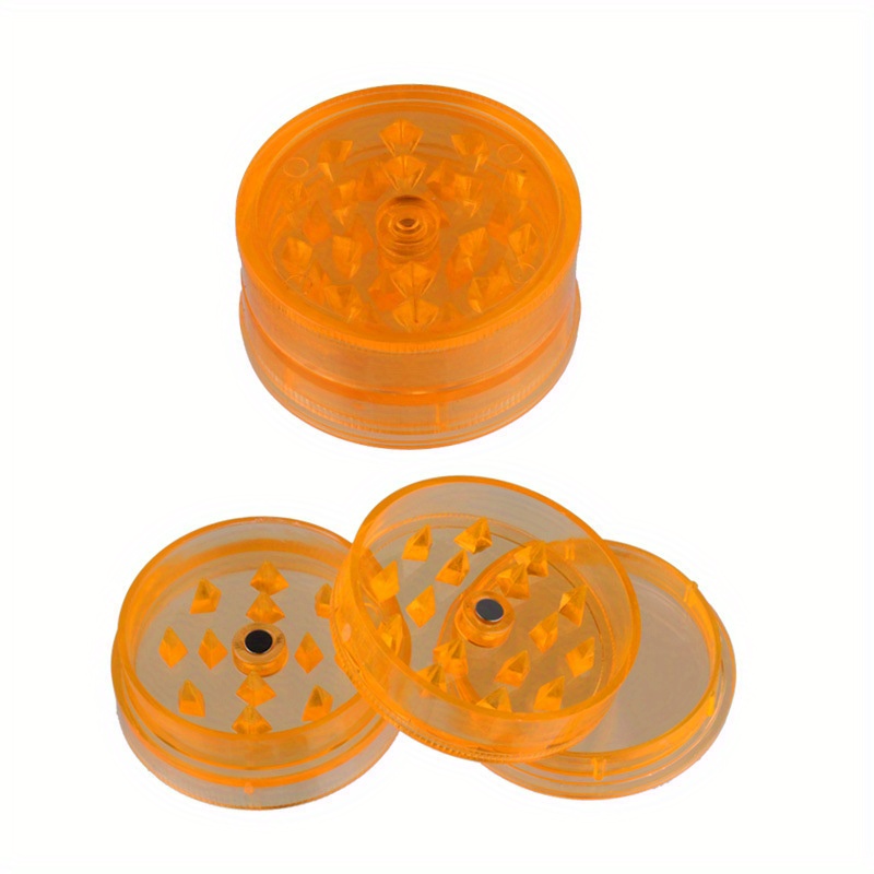 Portable 2 Layers Plastic Herb Grinder Tobacco Shredder Plain Spice Hand  Crusher