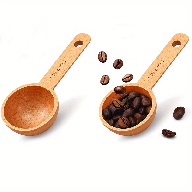  bamboo scoop wooden coffee scoop for jars Long handle