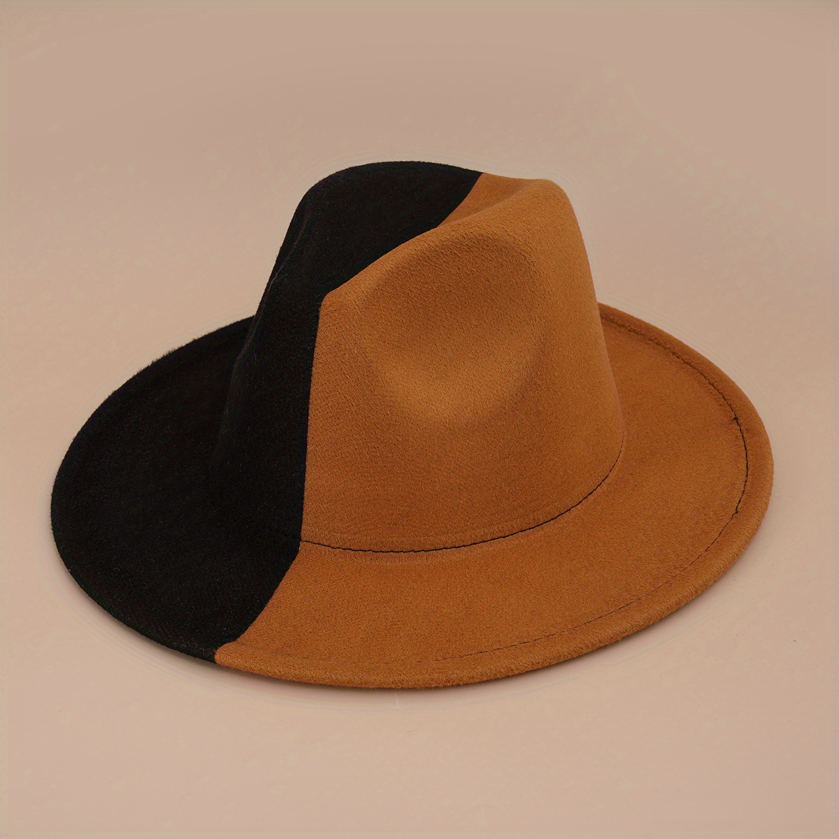 Yin Yang Block Woolen Felt Hat for Men & Women