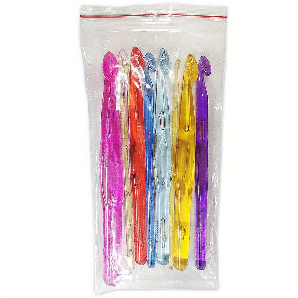 Wholesale Transparent Plastic Crochet Hooks Needles 