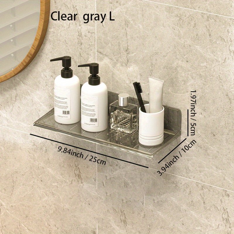  BSSOYAMM Acrylic Shower Shelves with Soap Dish, 3-Pack Self  Adhesive Clear Shower Organizer, No Drilling Wall Floating Shelves Wall  Mounted for Bathroom : Home & Kitchen