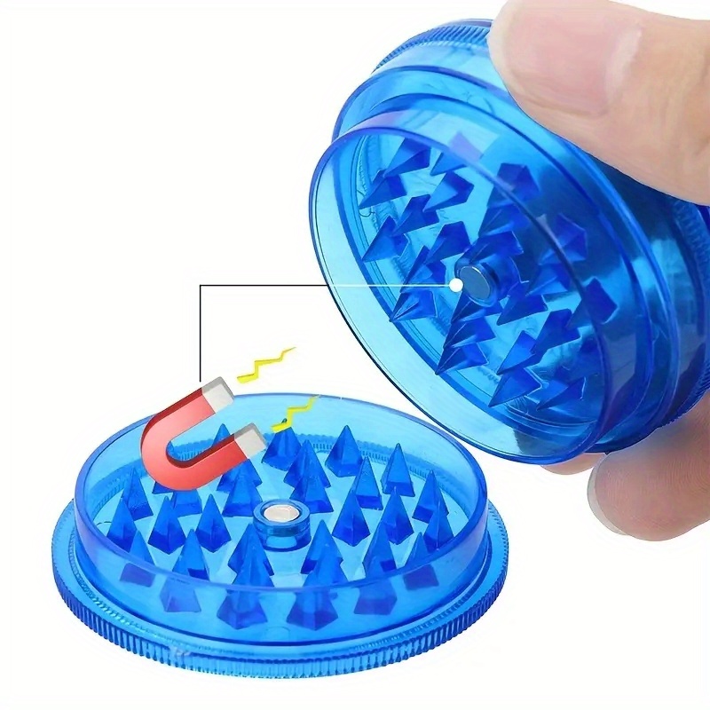 Portable 2 Layers Plastic Herb Grinder Tobacco Shredder Plain Spice Hand  Crusher