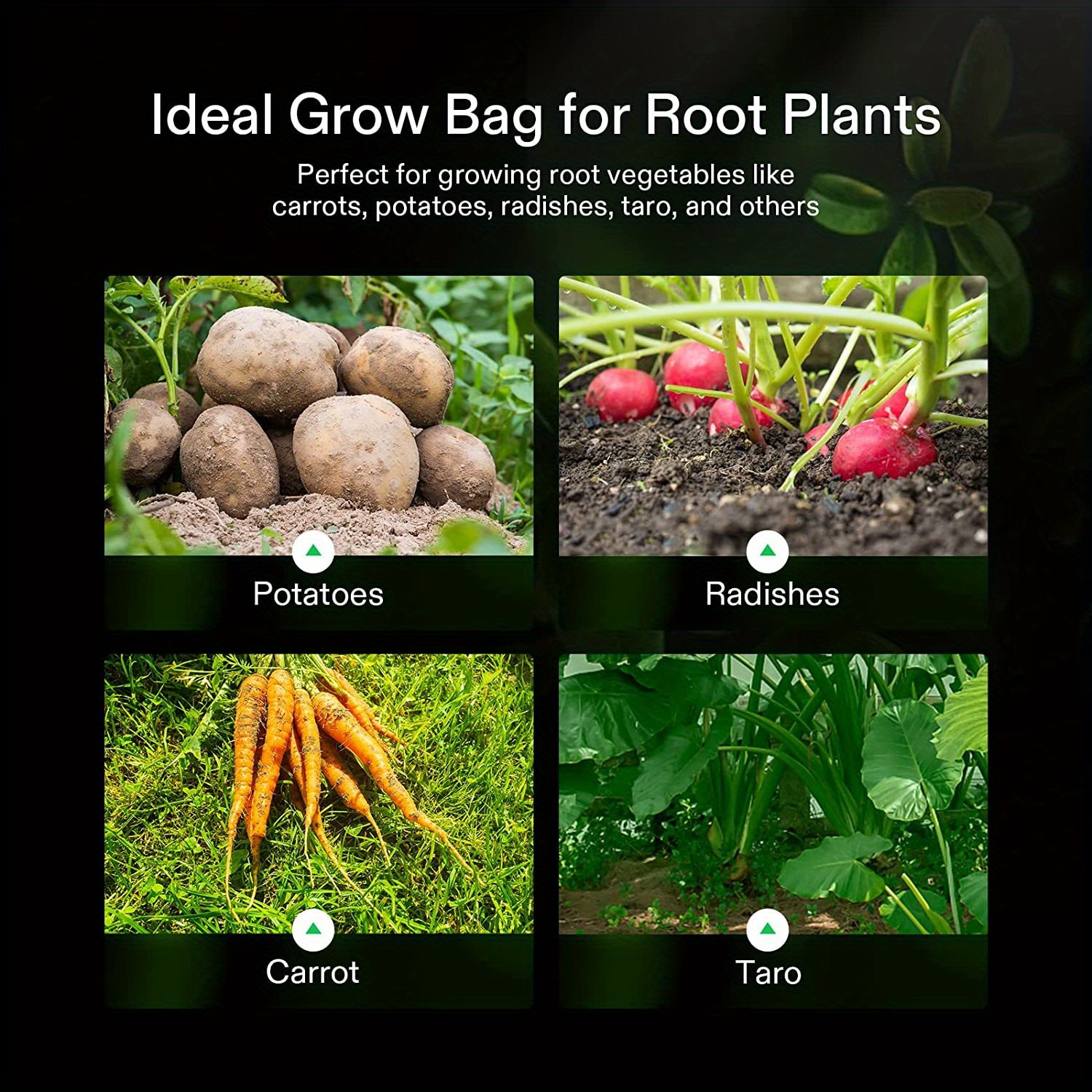 30pcs Plant Bags Black And White Containers For Plants Thick Plastic