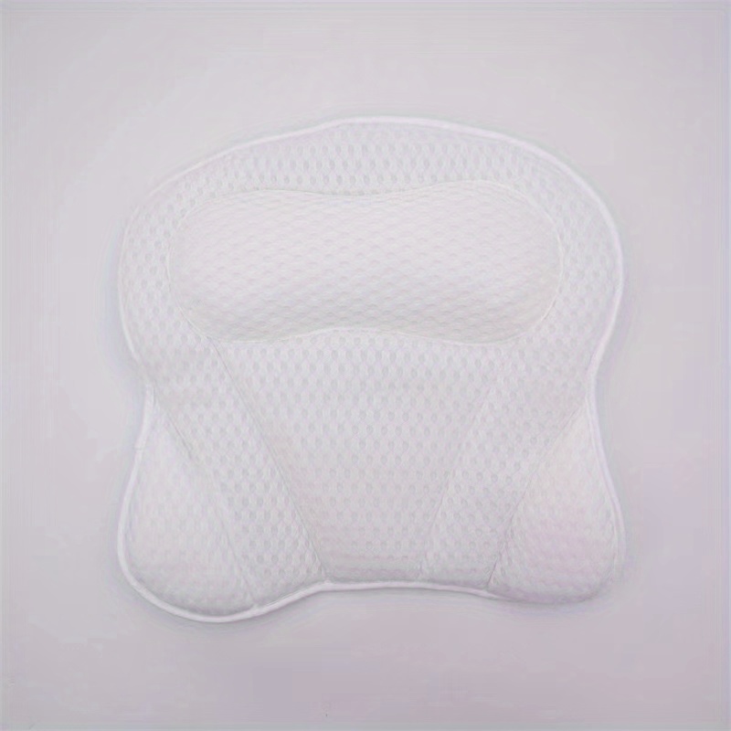 Non-slip Bath Pillow For Head, Neck, And Back Support - 4d Air Mesh Soft Tub  Pillow With 6 Suction Cups - Perfect For Spa Cushion And Tub Use - White -  Temu